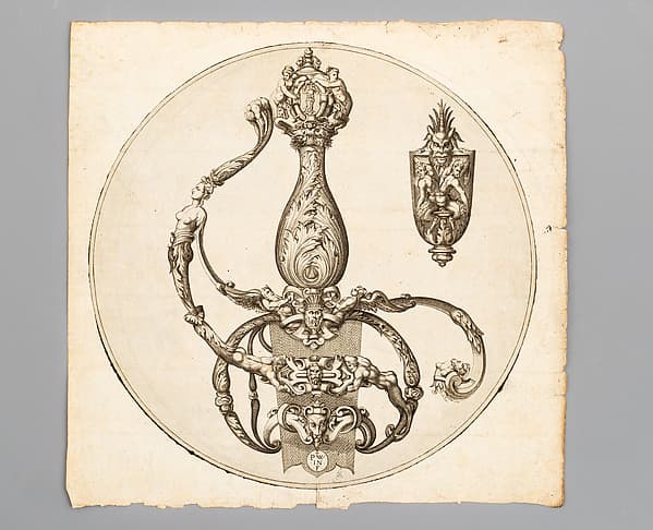 Engraving of a Design for a Sword Hilt, by Du Casse