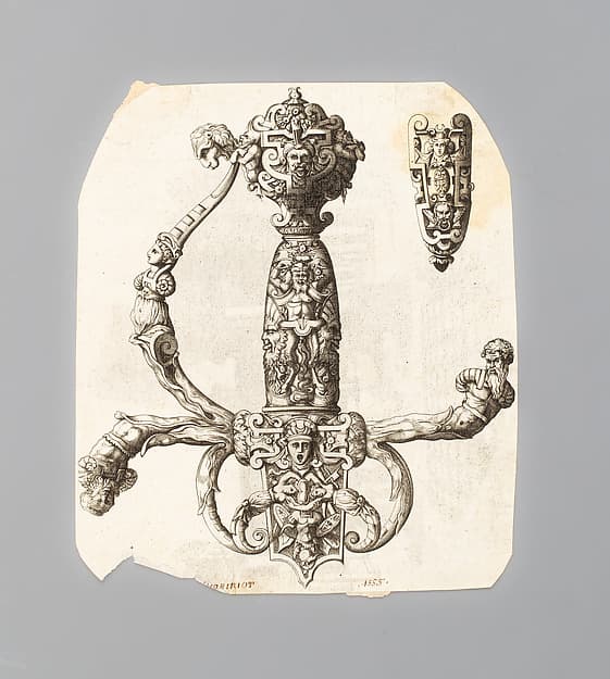 Engraving of a Design for a Sword Hilt, by Du Casse
