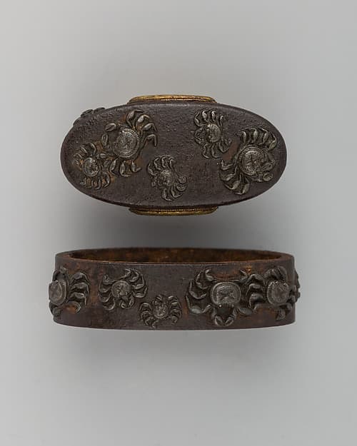 Sword-Hilt Collar and Pommel (Fuchigashira)