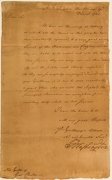 Letter from George Washington to New York Governor George Clinton, by George Washington