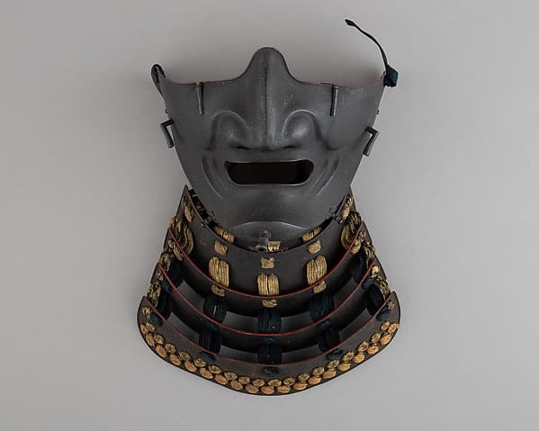 Half Mask (Menpō) with Gorget, by Zenshō Fujiwara