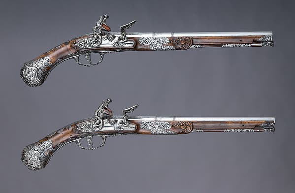 Pair of Flintlock Pistols, by Giovan Battista Francino