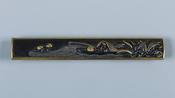 Knife Handle (Kozuka) with Certificate of Authenticity (Orikami), by Gotō Renjō (Mitsutomo)