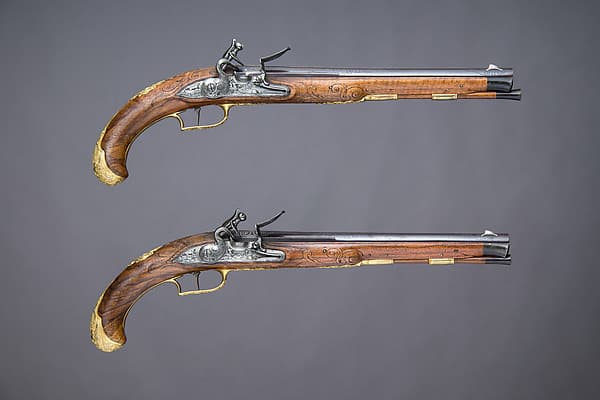 Pair of Flintlock Pistols, by Johann Andreas Kuchenreuter