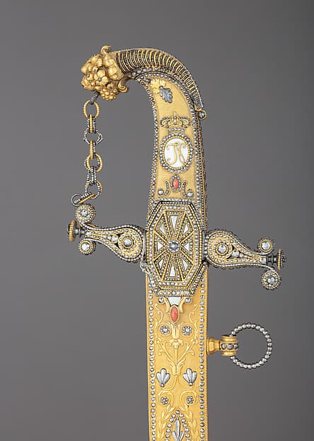 Presentation Saber with Scabbard, by Royal Arms Manufactory at Torre Annunziata