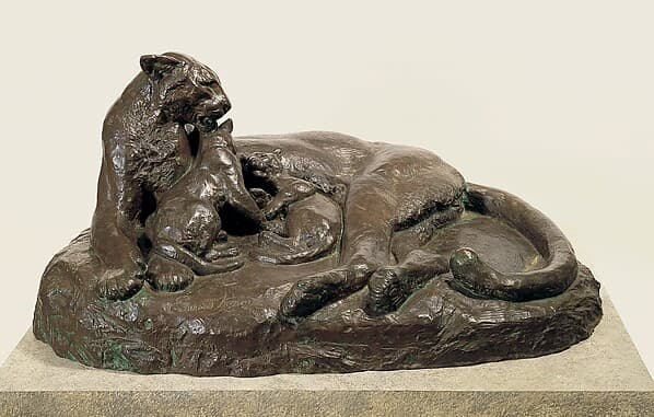 Panther and Cubs, by Edward Kemeys