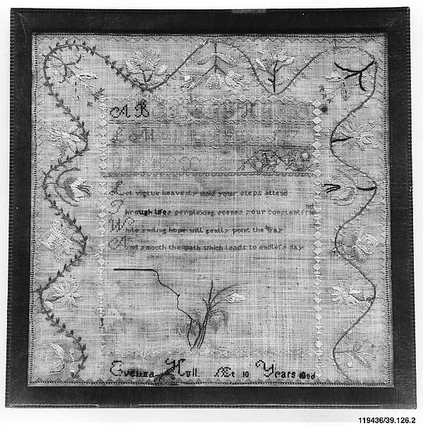Sampler, by Evelina Hull