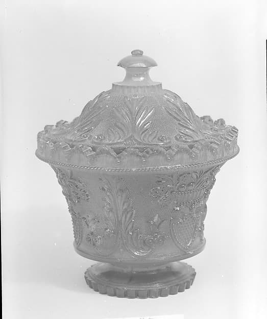 Covered Sugar Bowl, by Providence Flint Glass Works