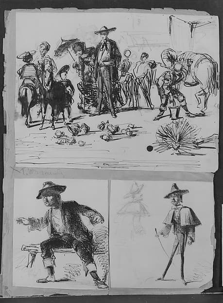 Man with Walking Stick (from Sketchbook), by James McNeill Whistler