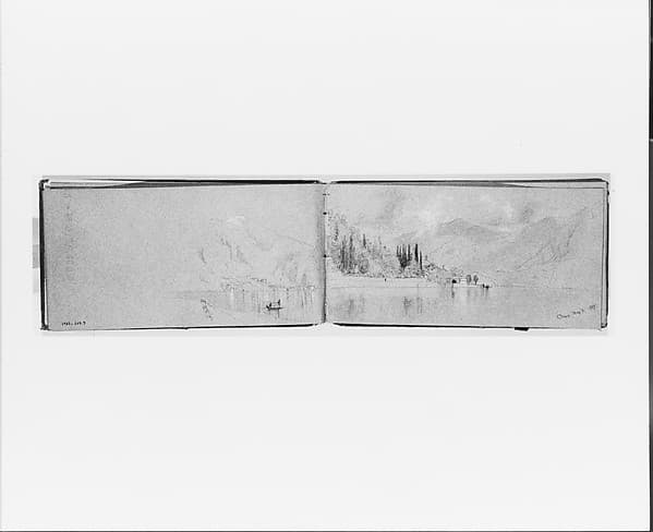 Lake Como, May 3, 1869 (verso, from sketchbook), by Jervis McEntee