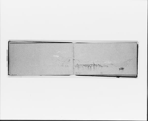 Mountains Overlooking Lake Maggiore, May 11, 1869 (verso, from sketchbook), by Jervis McEntee