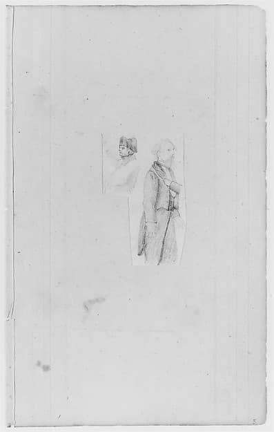 Loose Drawing—Soldier and Man (from Sketchbook), by John William Casilear