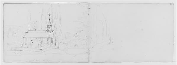 Landscape with Schoolhouse (from Sketchbook), by Asher Brown Durand