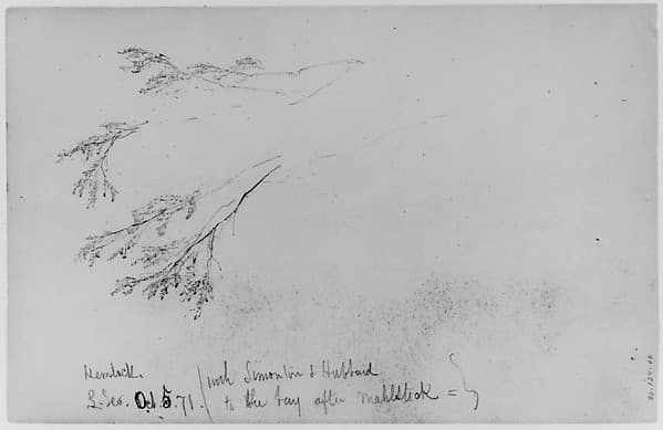 Study of Hemlock, 1871 (from Sketchbook), by Daniel Huntington