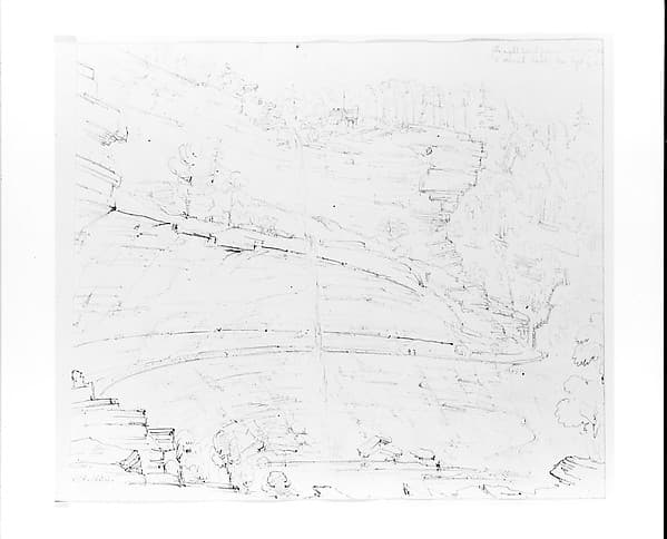 Falls in the Hills (from Sketchbook), by John William Casilear