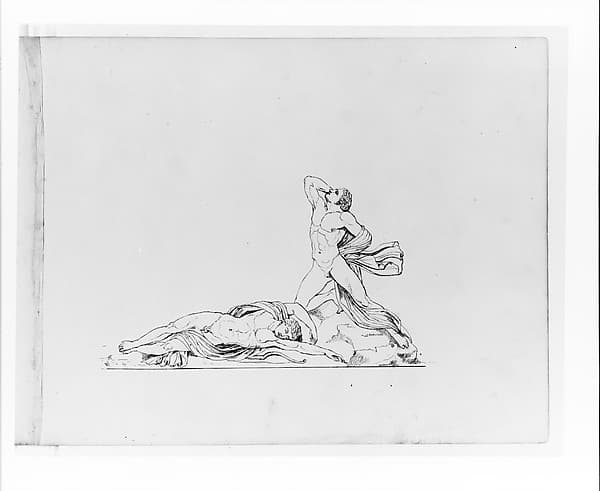 Dying Warriors (from Sketchbook), by John Quincy Adams Ward