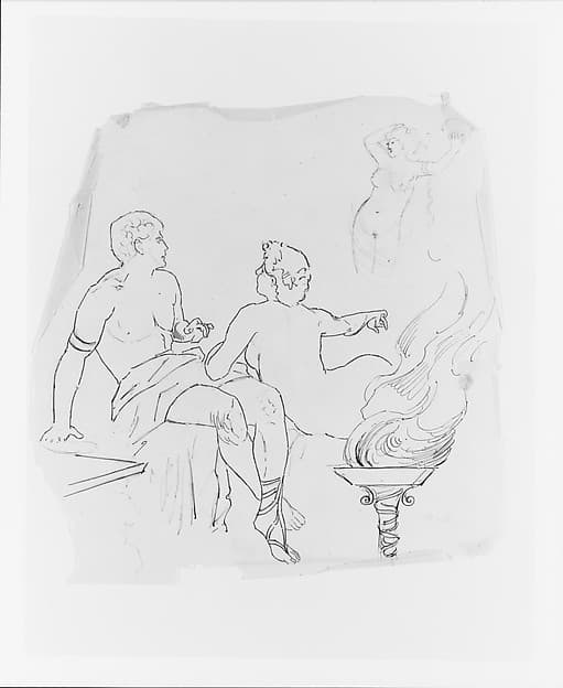Mythological Figure Group (from Sketchbook), by John Quincy Adams Ward
