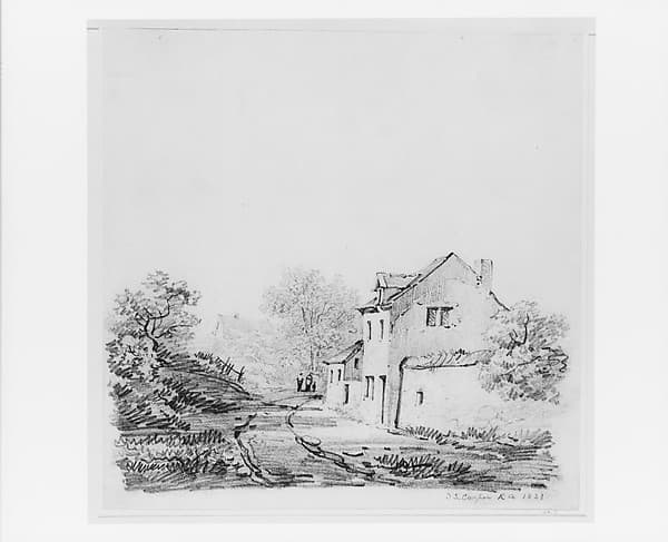 Village Landscape (from McGuire Scrapbook), by Thomas Sidney Cooper