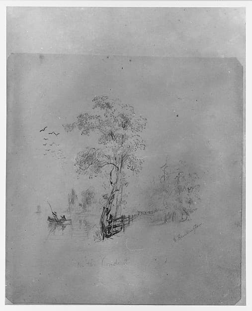 On the Rondout (from McGuire Scrapbook), by Daniel Huntington