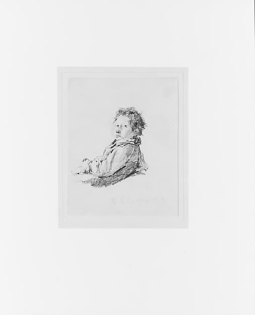 Study of a Boy (from McGuire Scrapbook), by Thomas Sidney Cooper
