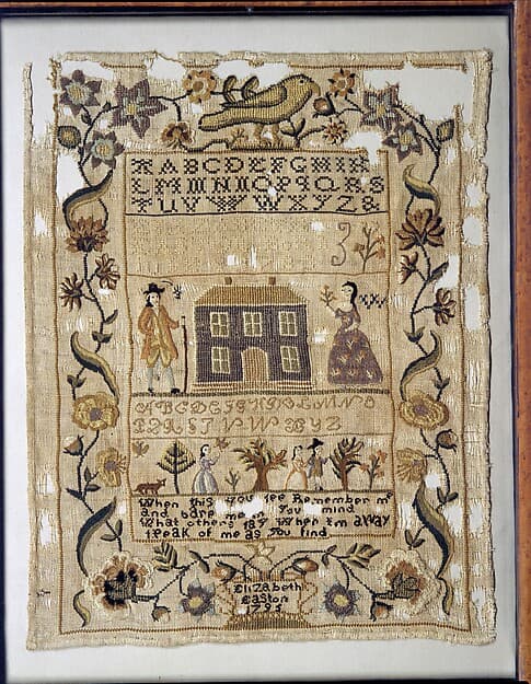 Embroidered Sampler, by Elizabeth Easton