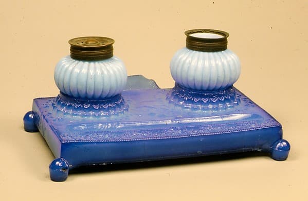 Inkstand, by Boston & Sandwich Glass Company