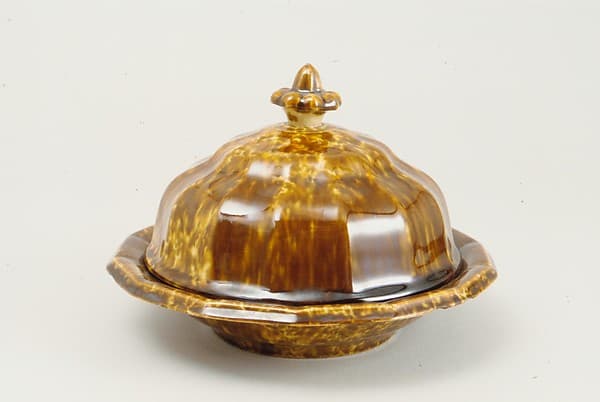 Covered Butter Dish, by United States Pottery Company