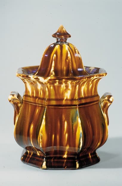 Covered Sugar Bowl, by United States Pottery Company