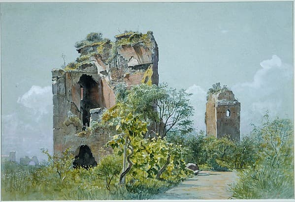 Baths of Trajan (Sette Sale, Villa Brancaccio, Rome), by William Stanley Haseltine