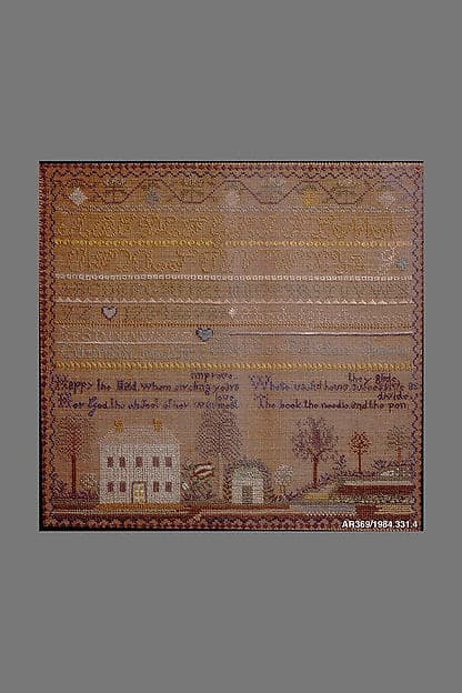 Embroidered Sampler, by Betsey Alden
