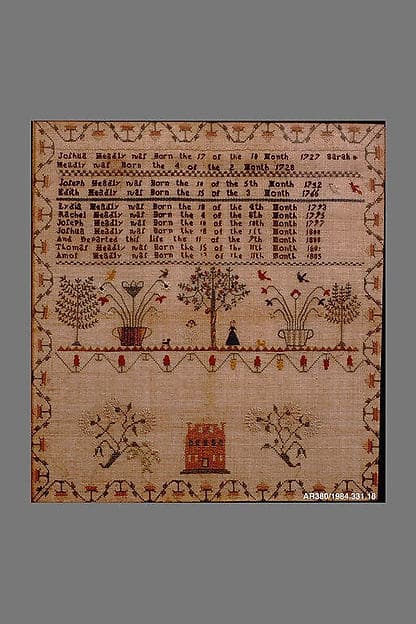 Embroidered Sampler, by Lydia Headly