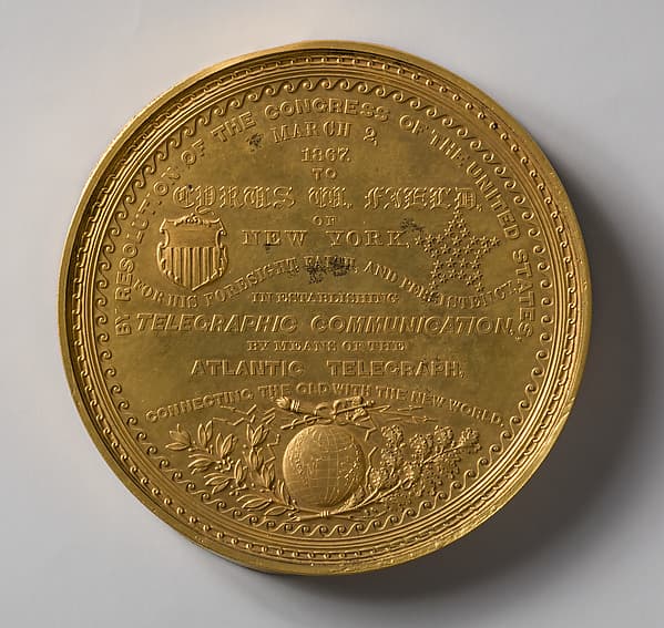 Congressional Medal to Cyrus W. Field for the Successful Laying of the Atlantic Cable, by William Barber