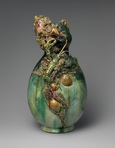 Vase with marine life, by Thomas J. Wheatley