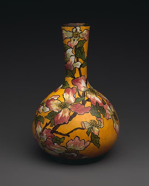 Vase with dogwood blossoms, by John Bennett