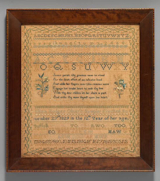 Sampler, by Eliza Hodges Oliver