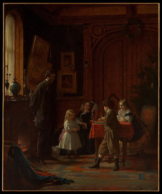 Christmas-Time, The Blodgett Family, by Eastman Johnson