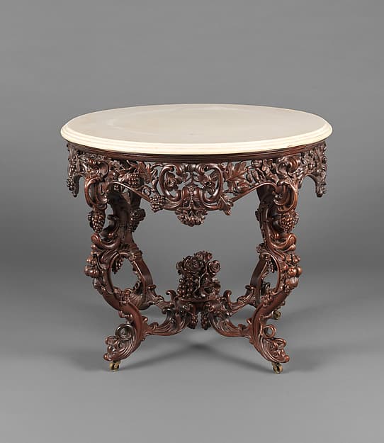 Center table, by John Henry Belter