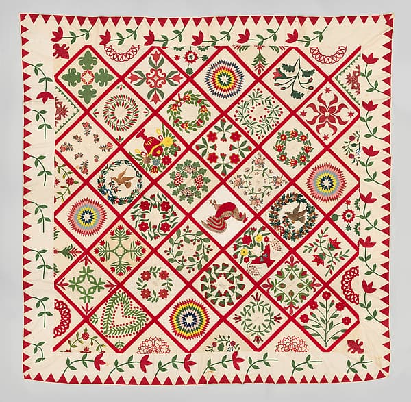 Baltimore Album Quilt Top, by Various artists