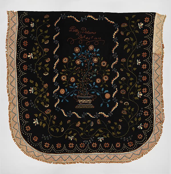Embroidered blanket, by Polly Delano