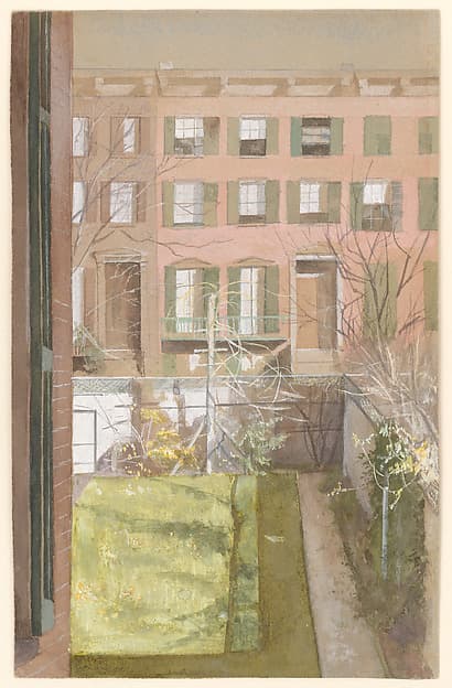 Garden View, Brooklyn, by Fidelia Bridges