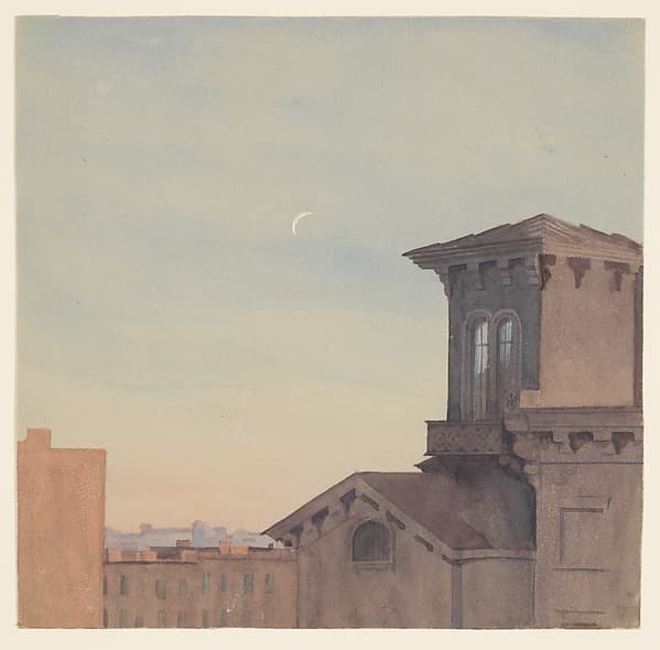 Rooftops, Brooklyn, by Fidelia Bridges