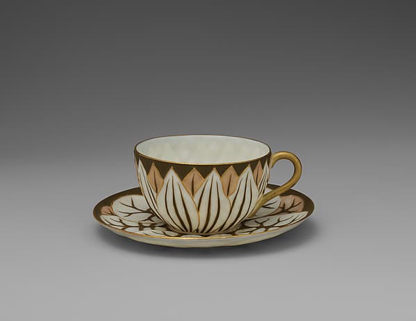 Cup and saucer, by Ott and Brewer