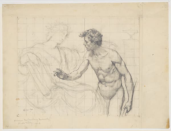 Science Instructing Industry: Nude Study, by Kenyon Cox