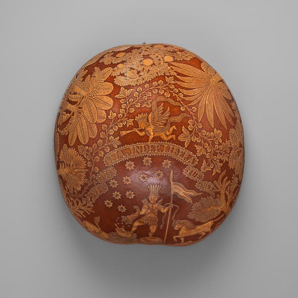 Gourd Bowl Commemorating Independence from Spain, by Unknown Artist
