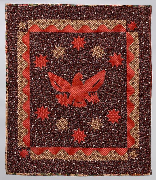 Crib quilt, appliqued