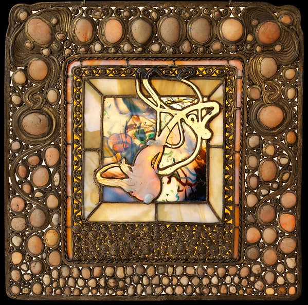 Squash Window with Pebbles, by Louis C. Tiffany
