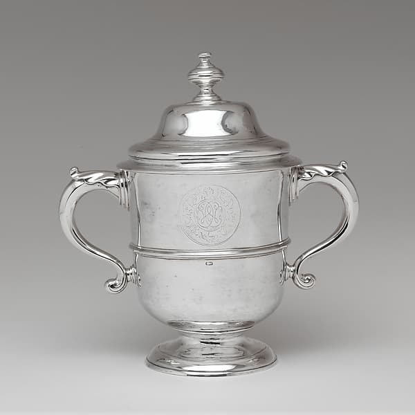 Two-Handled Cup and Cover, by Jacob Hurd