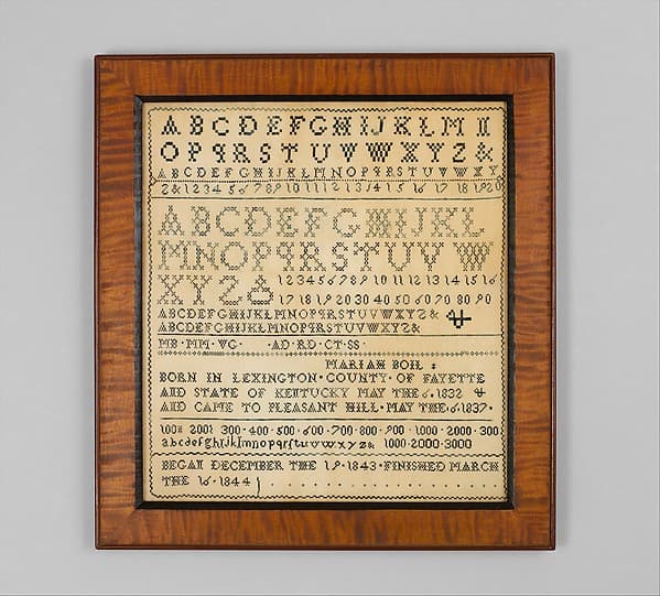 Sampler, by Mariah Boil