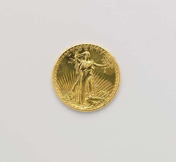 United States Twenty-dollar Gold Piece, by Augustus Saint-Gaudens