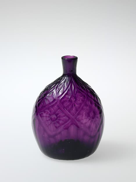 Pocket bottle, by American Flint Glass Manufactory